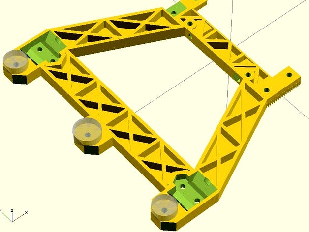 Y carriage for linear ball bearing module with 3 or 4 point leveling by radus