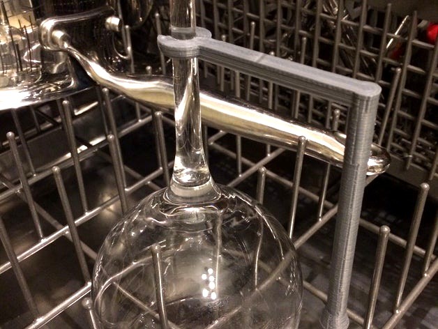 Dishwasher Wine Glass Holder - Stabilizer by claytonanderson