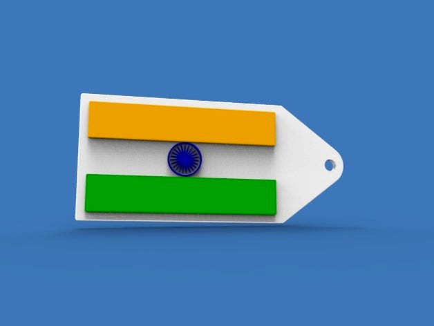 3DShilp Independence Day Special - Indian Flag Keychain by ankita