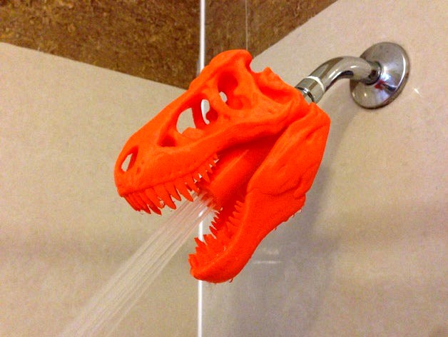 T-Rex Shower Head by JMSchwartz11
