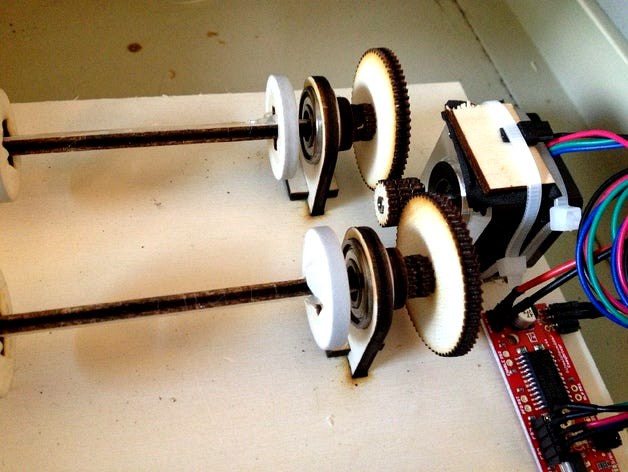 Low-Cost Rotary for Laser Engraver by Plaputta