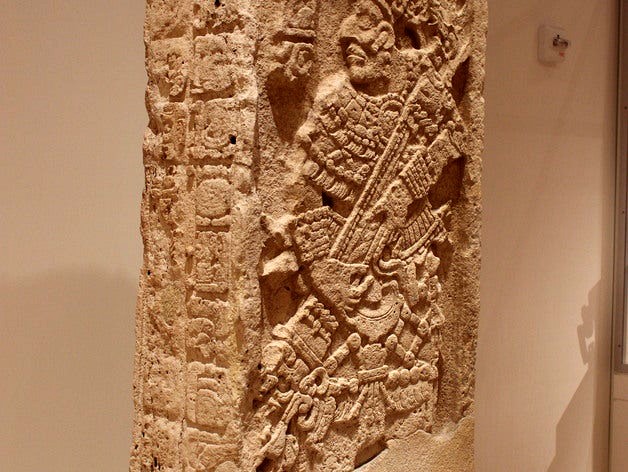 Stela from Late Classic Maya, at the Art Institute of Chicago by tomburtonwood