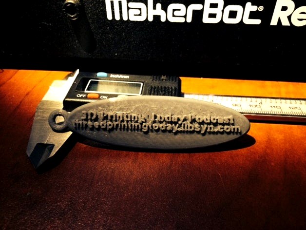 3D Printing Today Podcast Key Fob by TobyCWood
