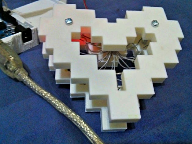 8 Bit Heart (LED Diffuser) by PuZZleDucK