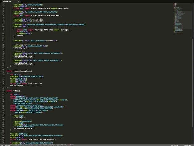 Sublime Text 2 - OpenSCAD - auto complete and syntax highlighting by Klodd