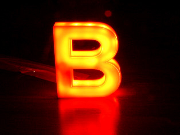 Illuminated Letter B, beleuchteter Buchstaben B by Bombastino