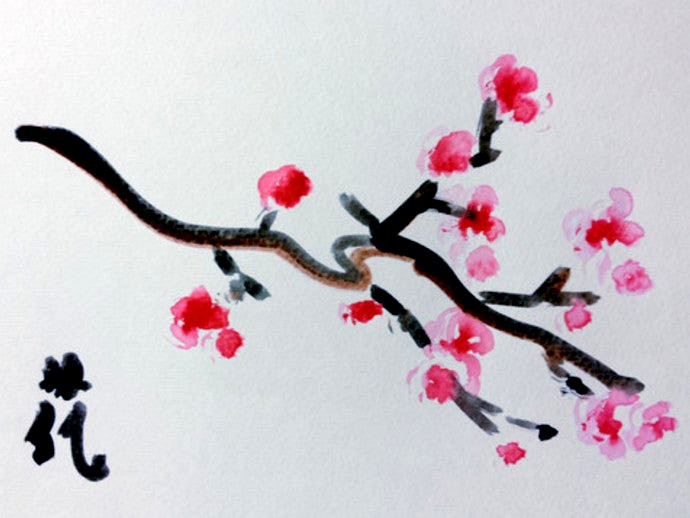 WaterColorBot - Cherry Blossoms by R0b0Genius