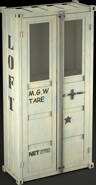Sea Container wardrobe in the industrial style 3D Model