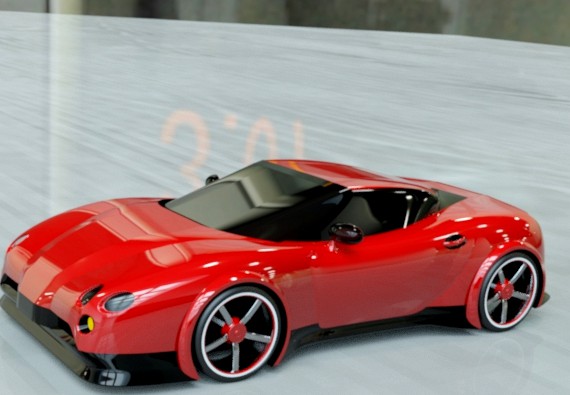 Red sports car concept vehicle