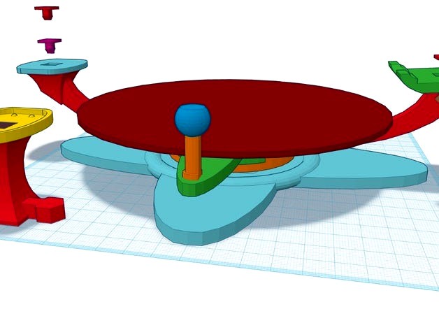 KINECT Turntable and Mount for 3D Scanning : First Ever TinkerCAD Design ! by Welle417