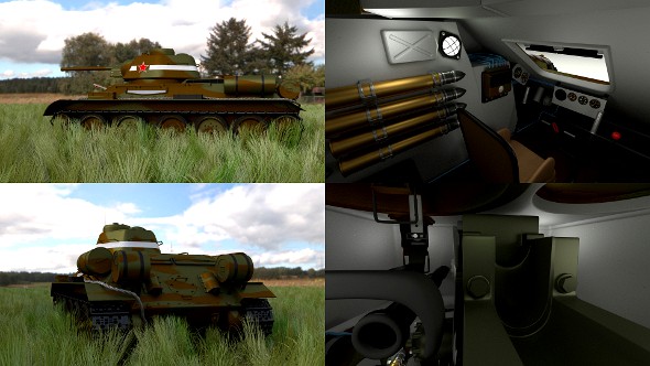T-34/76 Camo Interior/Engine Bay Full HDRI