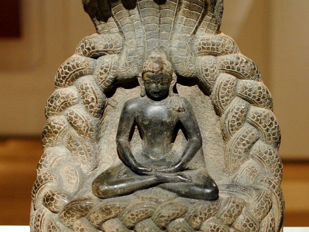 Buddha Sheltered by the Serpent King Muchalinda by MattMSI