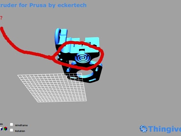 Eckstruder for Prusa without that ****ing spiral support by spymongoose