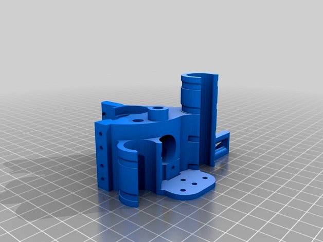 Prusa Style X Ends and Action68 style 1(almost) piece extruder by ahmetcemturan