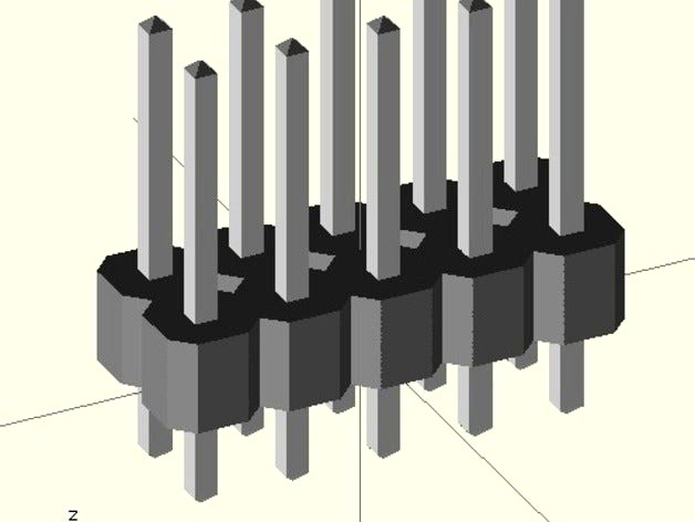 Pin Headers for OpenSCAD by guv