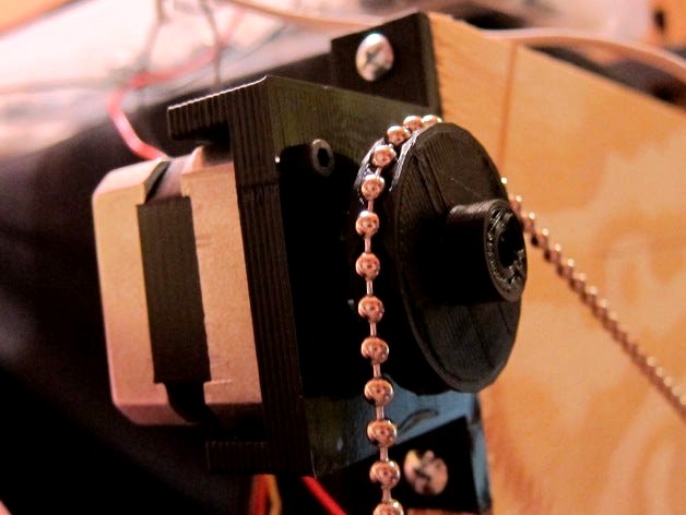 Ball-Chain Pulley for Polargraph by JohnA