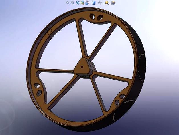 180mm Diameter MegaBoeBot Wheel Kit by SolidWorksMagi