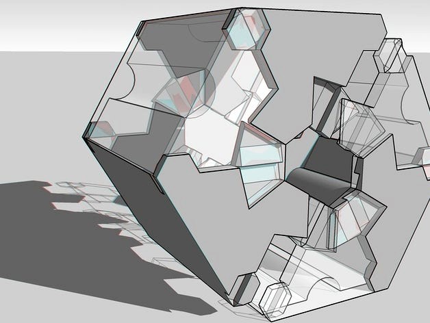 Manifold Lock-Tab Hexagonal Box by syvwlch