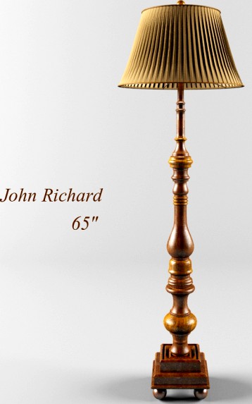 John Richard 65&quot; Water Guilded Floor Lamp