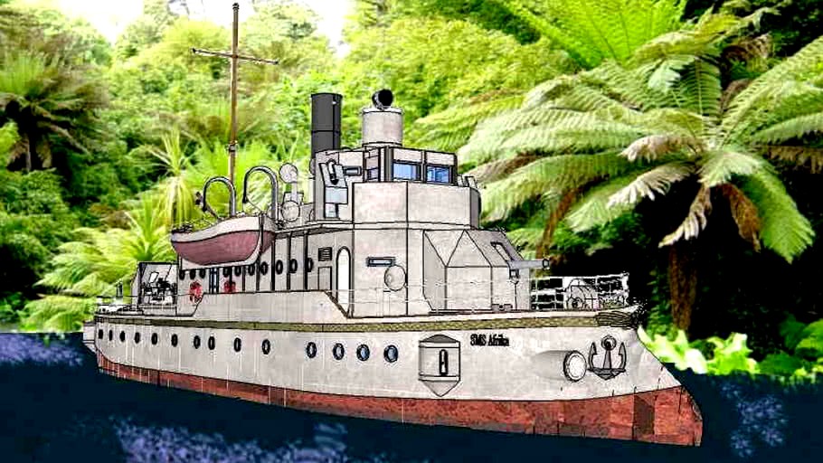 Kaiserliche Marine Kanonenboot SMS Afrika-FULL INTERIOR part 02 of 04