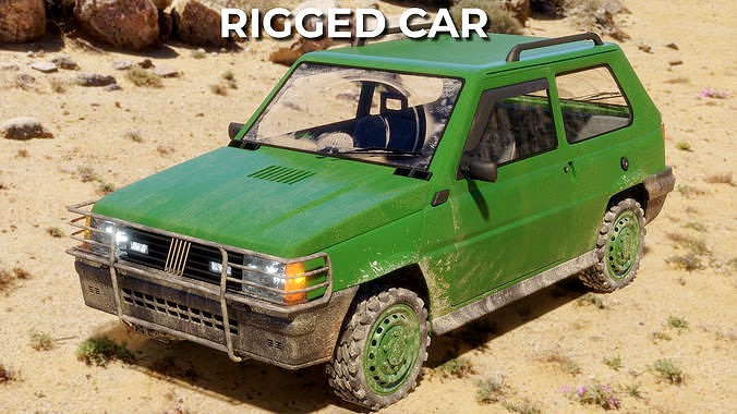 Fiat Panda Car rigged Blender