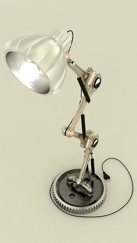 Industrial adjustable desk lamp