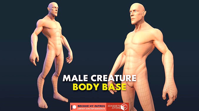 Character - Male Hero Skinny Body Base