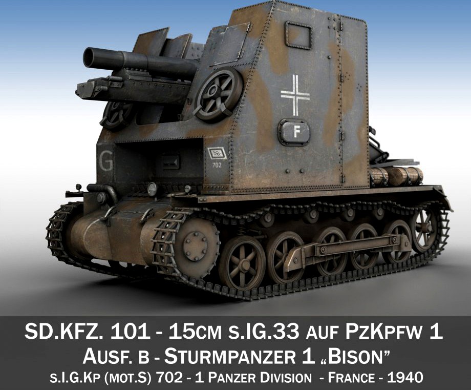 Sturmpanzer1 - Bison - 1 PzDiv3d model