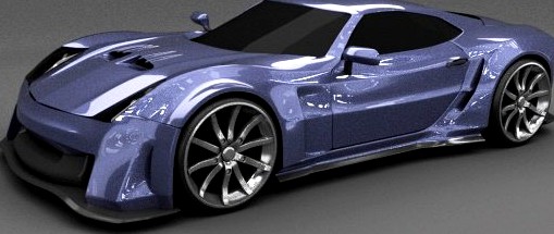 Blue racing concept3d model