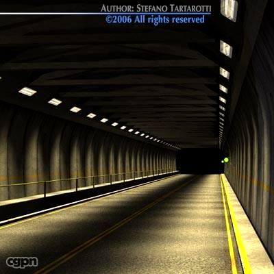Tunnel road set3d model