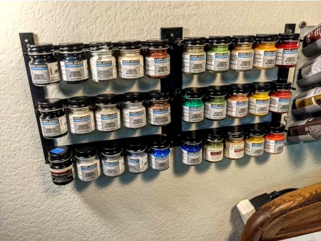 Model Master Paint rack (wall mount) by BrettThomas