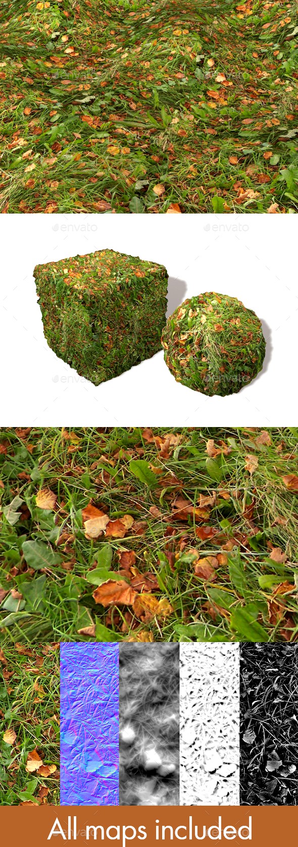 Autumn Weedy Grass Seamless Texture