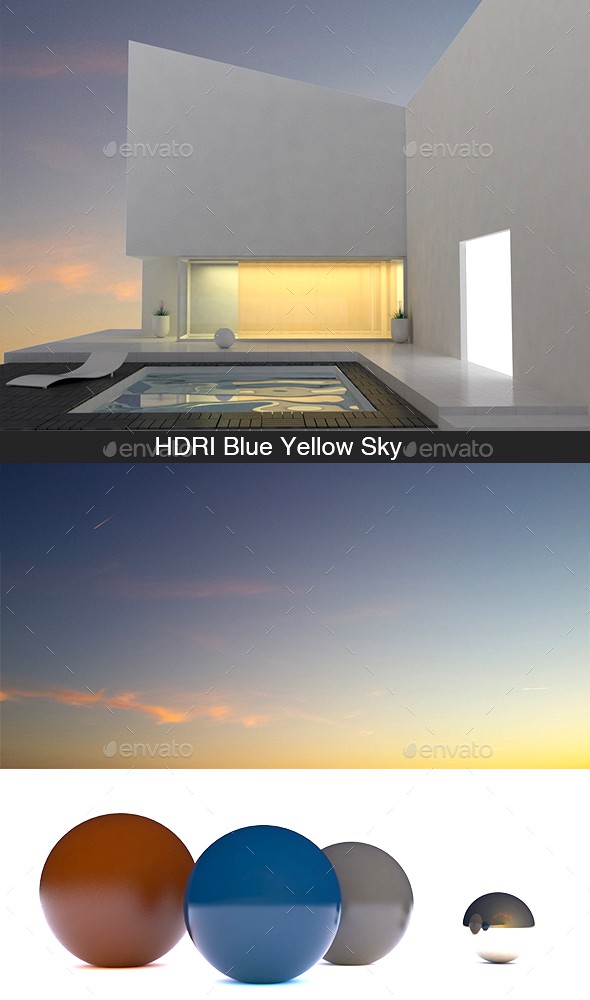 Blue Yellow Sky HDRI