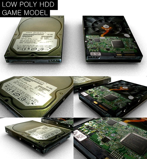 Low Poly HDD Game Model
