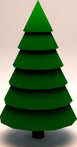 Large Pine Tree Low Poly3d model