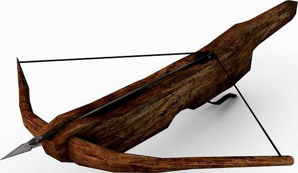 low poly crossbow3d model
