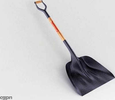 Wood scoop shovel3d model