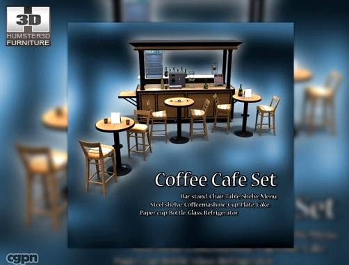 Coffee Cafe Set3d model