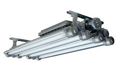 Explosion Proof Fluorescent Lights for Paint Booths - 4 foot - 4 lamp - 347 Volts AC
