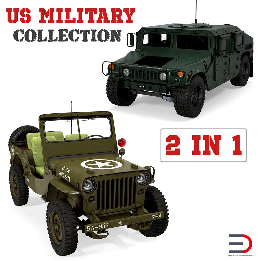 US Military Wheeled Vehicles Collection