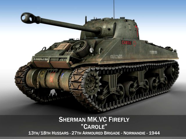 Sherman MK VC Firefly - Carole 3D Model