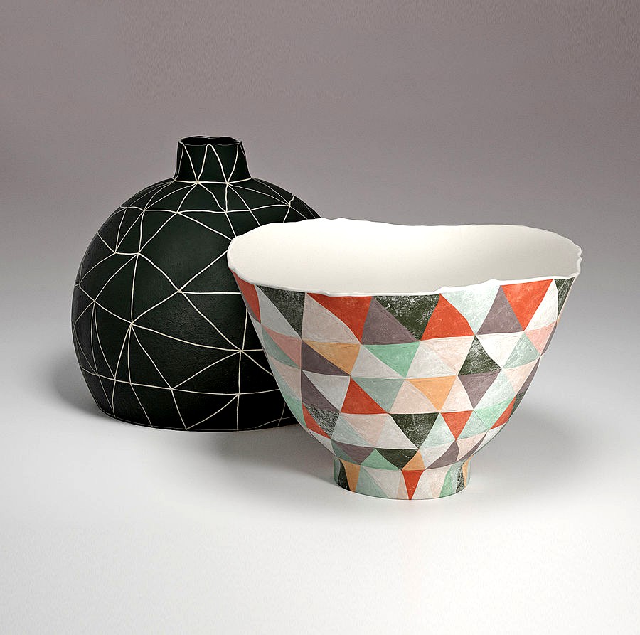 TANIA ROLLOND Vase and Bowl