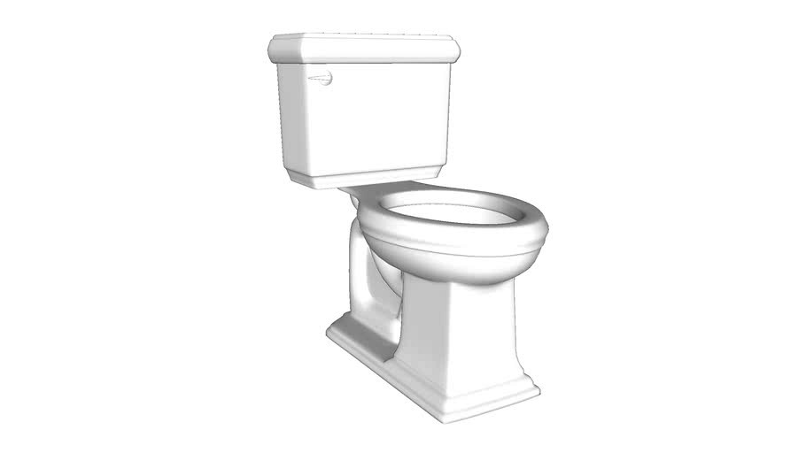K-3818 Memoirs(R) Classic Comfort Height(R) Comfort Height(R) two-piece elongated 1.6 gpf toilet with AquaPiston(R) flush technology and left-hand trip lever, seat not included