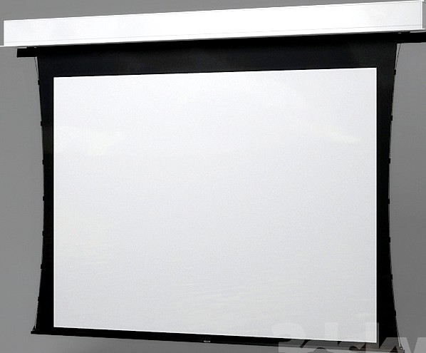 Recessed projection screen