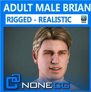 Adult Male Brian Nude Rigged 3d Model