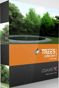 3D Model Volume 5 Trees FBX &amp; OBJ