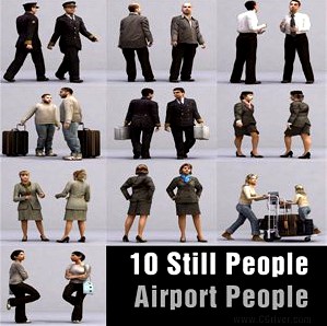 AIRPORT PEOPLE- 10 STILL MODELS (MeApS0001)