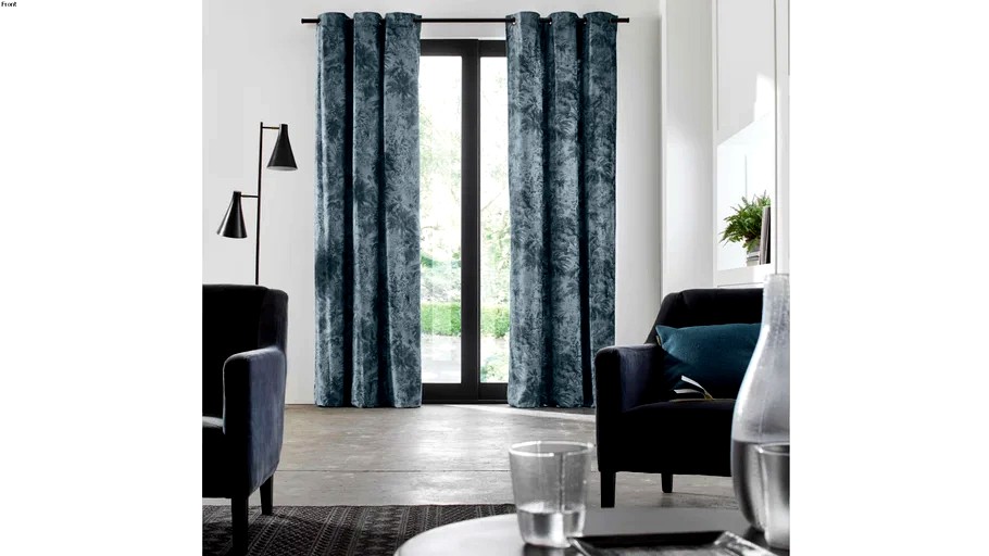 Black eyelet curtain KALI by Madura Green / 119 - 149 TTC