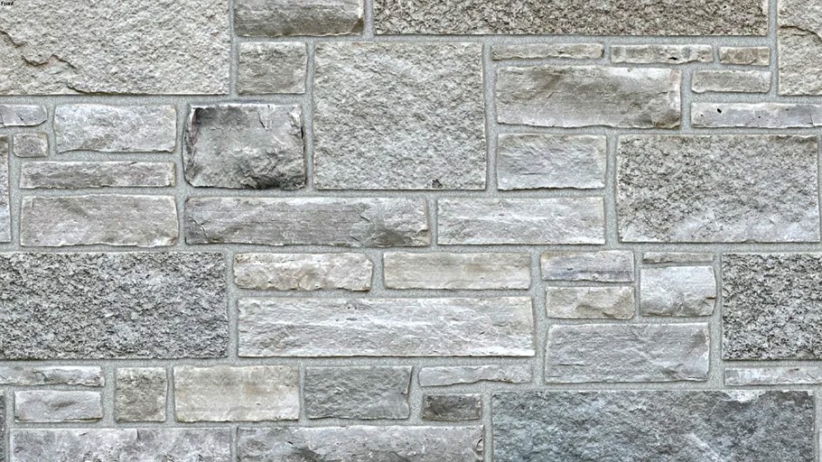 'Fond du Lac Rockwood' (Gray Joint) Seamless Natural Stone Veneer Material