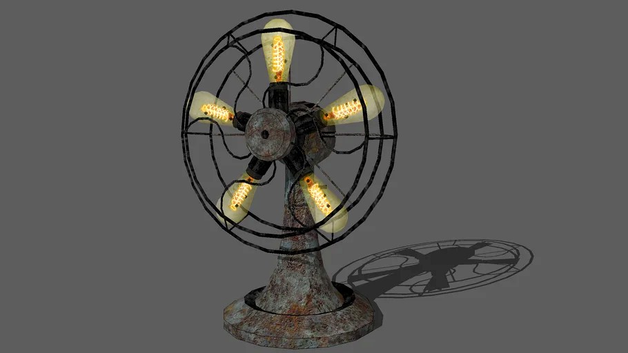 Ventilador 1920 bulb edson Steampunk decor